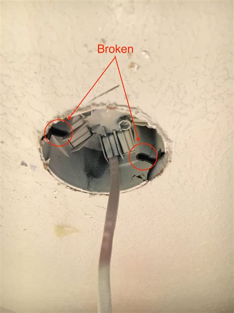 how to remove ceiling light electrical box|replacing a ceiling electrical box.